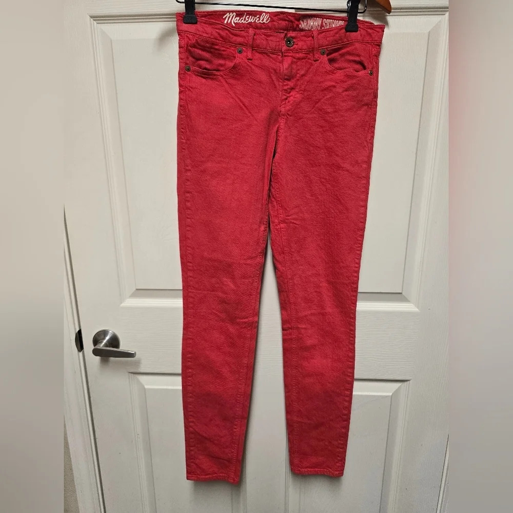 Madewell Women’s Skinny Skinny Red Sz26/32 Cotton Jeans
